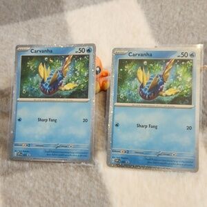 Pokemon Carvanha SVP EN 093 Scarlet & Violet Black Star Promo Holo Card Lot of 2